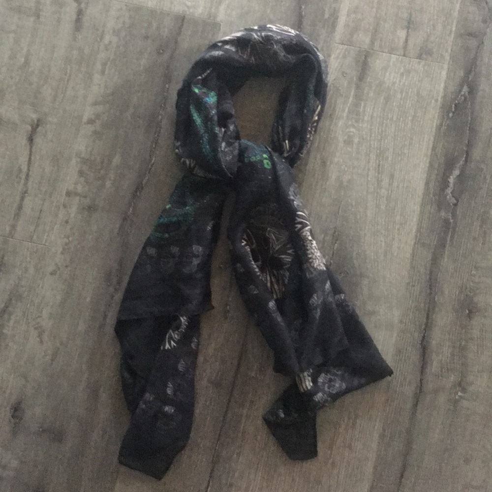 Sheer skull scarf or wrap